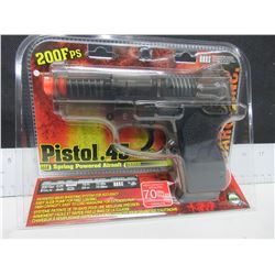 New Air Soft .45 Cal Pistol spring powered 200fps high capacity mag 70bb's
