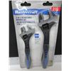 Image 1 : New Mastercraft 3 in 1 Adjustable Wrench set 2 piece 10" & 8" wrench