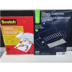 120 Thermal Laminating Pouches / 100 at 9x11.5 and 20 at  8.5x11