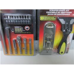 New scraper Knife set & drill bit and conector set