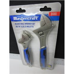 New Mastercraft Crescent Wrench set 3 pieces