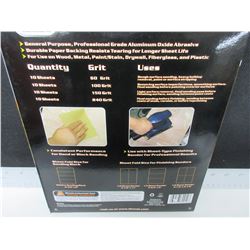 New case of 40 Sandpaper 9 x 11 inch sheets / Assorted grit 60-100-150-240