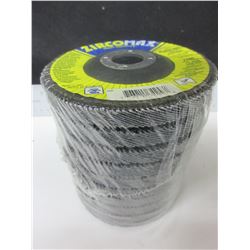 New case of 10 4 1/2 inch Flap Disks 80 grit Zirco Max high density