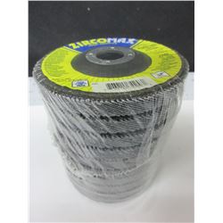 New case of 10 4 1/2 inch Flap Disks 80 grit Zirco Max high density