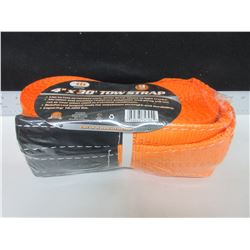 New Tow Strap 4 inch x 30 foot 9 ton/ 18,000lb/ will not rot or tear in extreme cond.