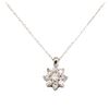 Image 2 : 0.40 ctw Diamond Pendant with Chain - 14KT White Gold