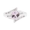 Image 2 : 1.10 ctw Morganite and Diamond Ring - Platinum