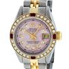 Image 1 : Rolex Ladies 2 Tone 14K Ice Pink Diamond & Ruby Datejust Wristwatch