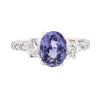 Image 2 : 3.08 ctw Sapphire And Diamond Ring - Platinum