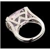 Image 4 : 18.22 ctw Kunzite and Diamond Ring - 18KT White Gold