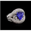 Image 1 : 14KT White Gold 2.30 ctw Tanzanite and Diamond Ring