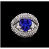 Image 2 : 14KT White Gold 2.30 ctw Tanzanite and Diamond Ring