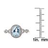 Image 1 : 1.02 ctw Aquamarine and Diamond Ring - 14KT Yellow Gold