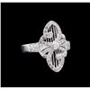 Image 1 : 0.40 ctw Diamond Ring - 18KT White Gold