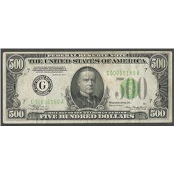 1934 $500 Federal Reserve Note Chicago