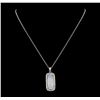 8.67 ctw Opal and Diamond Pendant With Chain - 14KT White Gold