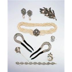 TWO LATE 19TH CENTURY BAROQUE PEARLS WITH DIAMOND-SET DETAIL