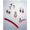 Image 1 : A PAIR OF RUBY AND DIAMOND PENDANT EARCLIPS