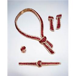 AN IMPRESSIVE RUBY AND DIAMOND SUITE
