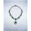 Image 1 : AN IMPORTANT EMERALD AND DIAMOND PENDANT NECKLACE
