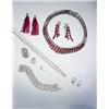 Image 1 : AN IMPRESSIVE RUBY AND DIAMOND NECKLACE AND EARCLIP SUITE