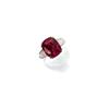 Image 1 : A SUPERB AND RARE GEM BURMESE RUBY AND DIAMOND-SET RING