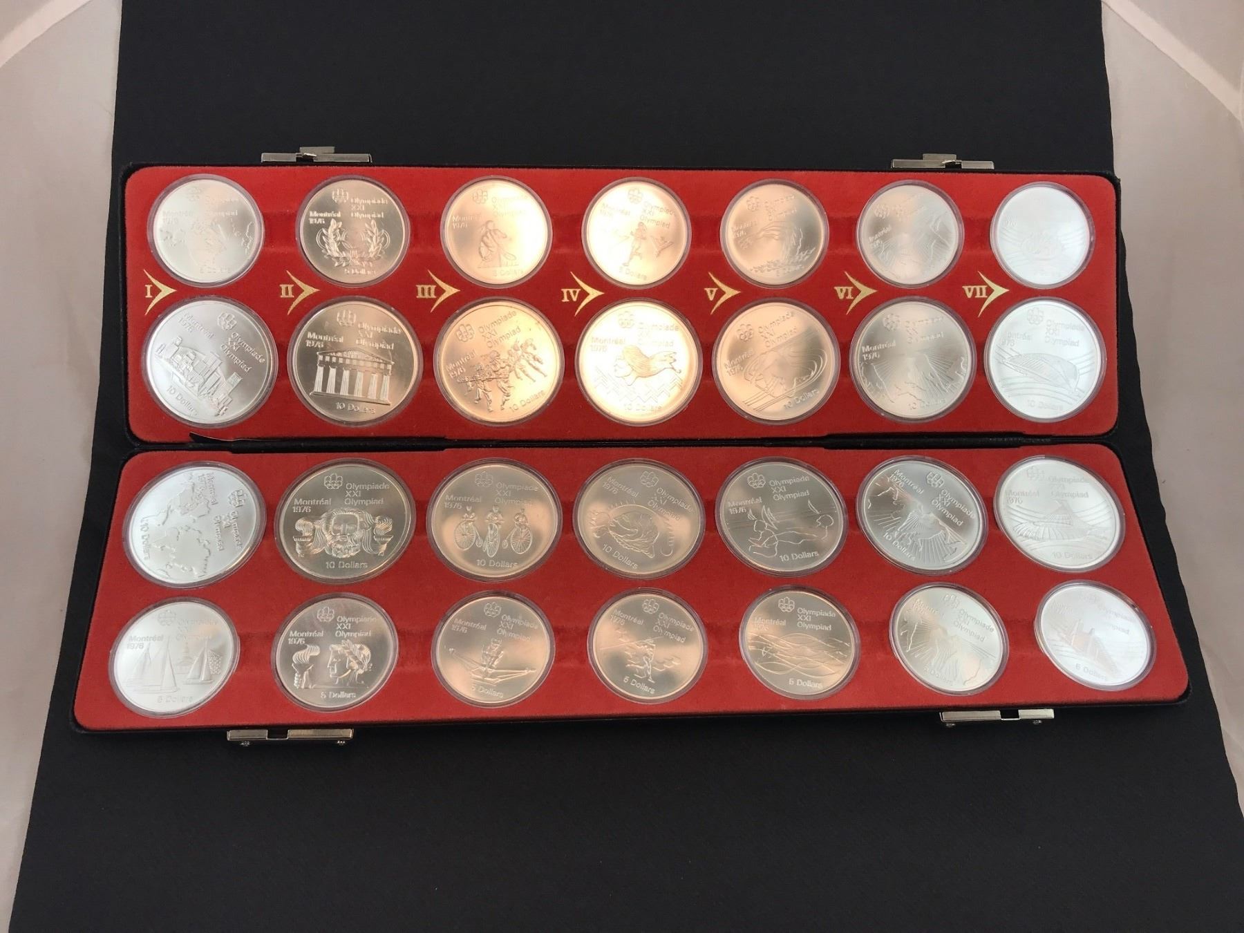 CANADIAN 1976 OLYMPIC SILVER COIN SET RP 545.00 CANADIAN 1976 OLYMPIC SILVER COIN SET RP 545.00