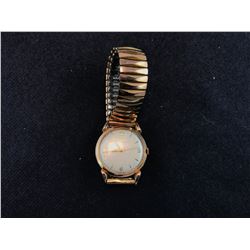 DOXA MENS WATCH WITH 14K YELLOW GOLD CASE - RP $850.00