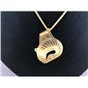 Image 2 : 10K YELLOW GOLD CHAIN 21" WITH 14K YELLOW GOLD PENDANT - RP $896.00