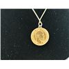 Image 3 : 10K YELLOW GOLD CHAIN 18" WITH GOLD COIN PENDANT - RP $350.00