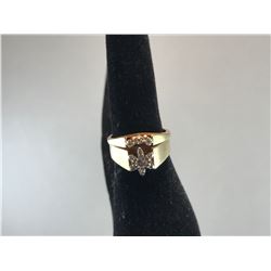 14K YELLOW & WHITE GOLD LADIES WEDDING RING SET - RP $1,100.00