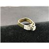Image 3 : 18K YELLOW & WHITE GOLD LADIES RING 1 BRILLIANT CUT DIAMOND & 16 BRILLIANT CUT DIAMONDS - RP
