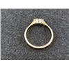 Image 2 : 14K YELLOW & WHITE GOLD LADIES WEDDING RING 3 BRILLIANT DIAMONDS - RP $650.00