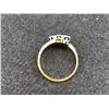 Image 2 : 18K YELLOW GOLD & PLATINUM RING ANTIQUE STYLE WITH 3 DIAMONDS
