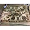 Image 2 : KASHAN WOOL & SILK 6'2" X 6'2 BROWN, WHITE, BEIGE HAND WOVEN PERSIAN AREA RUG