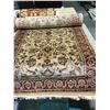 Image 2 : TABRIZ WOOL & SILK 6'4" X 2'7" RED, GOLD, CREAM HAND WOVEN PERSIAN AREA RUG