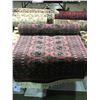 Image 2 : BOKHARA WOOL 12' X 2'7" PINK, BLACK, GREEN HAND WOVEN PERSIAN AREA RUG