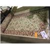 Image 2 : TABRIZ WOOL & SILK 12'1" X 2'7" CREAM, BLACK, RED HAND WOVEN PERSIAN AREA RUG
