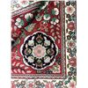 Image 2 : TABRIZ SILK 10' X 13' RED, BEIGE, GREEN HAND WOVEN PERSIAN AREA RUG