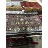 Image 2 : KASHMIR SILK 5'5" X 3' BLUE, BURGUNDY, GREEN HAND WOVEN PERSIAN AREA RUG