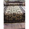 Image 2 : TABRIZ WOOL 8' X 2'6" BEIGE, BLACK, GOLD HAND WOVEN PERSIAN AREA RUG