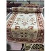 Image 2 : SARUGH ANTIQUE FINISH WOOL 9'8" X 2'7" CREAM, RED, GOLD HAND WOVEN PERSIAN AREA RUG