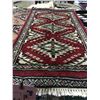 Image 2 : BOKHARA WOOL 2'X1' RED, CREAM, BLACK HAND WOVEN PERSIAN AREA RUG