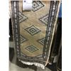 Image 2 : BOKHARA WOOL 4'X1' BEIGE, KHAKI, BLACK HAND WOVEN PERSIAN AREA RUG