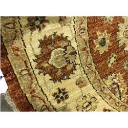 SARUGH ANTIQUE FINISH WOOL 4'1"X4'1" BEIGE, RED, CREAM PERSIAN AREA RUG