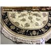 Image 2 : TABRIZ WOOL & SILK 4' X 4'  BLACK, CREAM, RED PERSIAN AREA RED