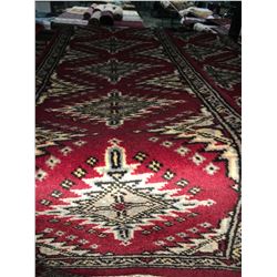 BOKHARA WOOL 3' X 1'  RED , CREAM, BLACK PERSIAN AREA RUG