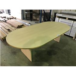 8' X 4' MAPLE RACE TRACK BOARD ROOM TABLE