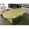 Image 1 : 8' X 4' MAPLE RACE TRACK BOARD ROOM TABLE