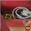 Image 3 : Combo: Tool Box w/Orbit Sander, 12v Trouble Light, Torch Ends + Box Lot w/Dent Puller, Dead Bolts, T